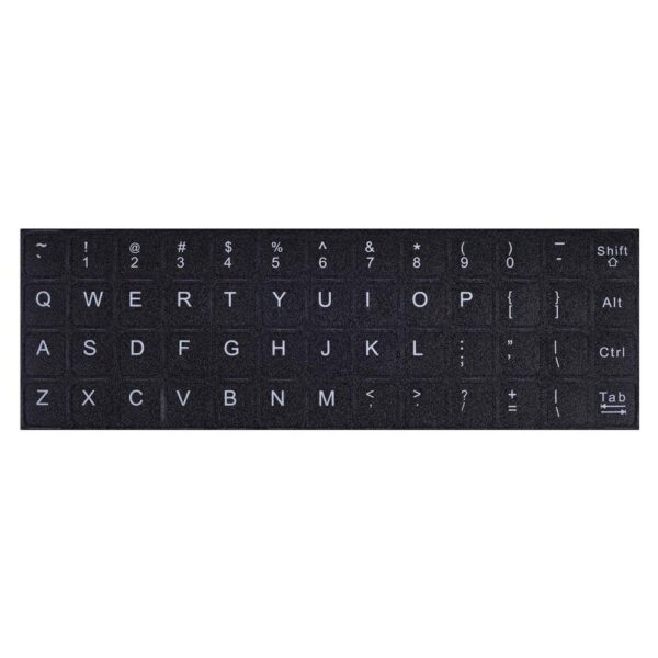 Pegatina en ingles teclados negro