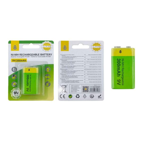 Pila recargable 9v LT73 / Ni-MH / 300 mAh / One+ / 2219497