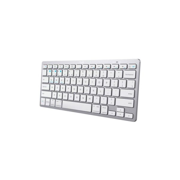 Teclado inalambirco Trust Basics /  Bluetooth 4.0 / Tamaño mini / Plata-Blanco / 24654