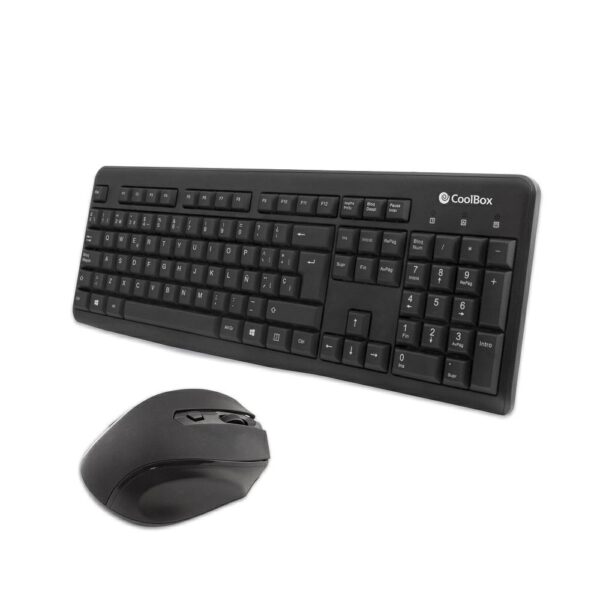 Combo Teclado + Raton Inalambrico CoolBox Negro COO-KTR-02W