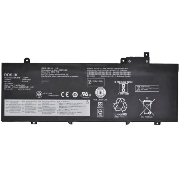 Batería compatible para portátil LENOVO L17L3P71 11.58V 57WH
