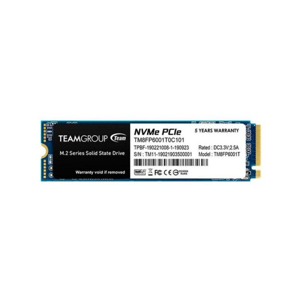 Disco Duro SSD M.2  Nvme PCIe 3.0 TeamGroup MP33 / 1Tb / M.2 2280 / 1.800-1.500 MB/s  TM8FP6001T0C101  Gen 3 x4